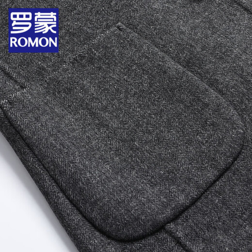 Romon 2025 Veste de costume en laine double face haut de gamme pour hommes Automne et hiver Short Business Casual Wool Suit Men's Khaki XL 180