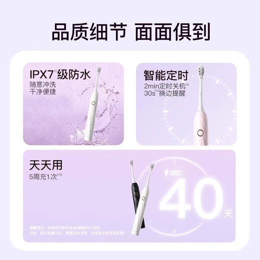 Shuke Valentine's Day Gift Sonic Electric Toothbrush Soft Bristles Adult Men's and Women's Couple Set Adult Gum Care T2 Official Authentic Flagship Standard Edition T2-White