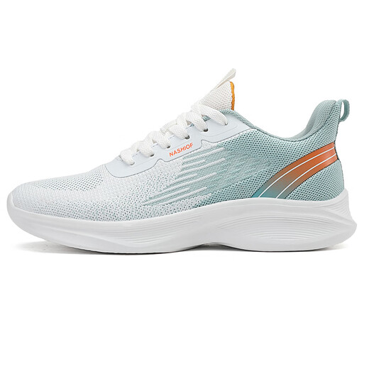 PGAN Special Lightweight Schock-absorbierende Laufschuhe für Aufnahmeprüfungen der Junior High School für männliche Schüler Weiß/Bentley Green 6636 Doppel-Netz [Ultra-Licht atmungsaktiv 35
