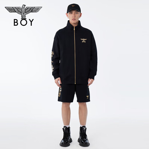 BOY LONDON【黑执事】春24新品男女同款黑色潮酷针织外套N12801 黑色 XS