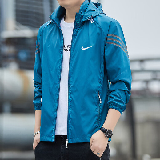 Sun protection clothing men's summer thin coat lightweight new breathable anti-UV ice silk fishing sun protection clothing men's quick-drying black XL