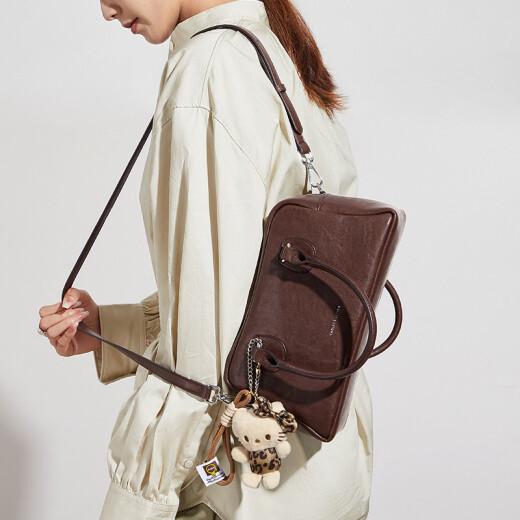 
Cnoles bag women's 2025 new bowling bag one-shoulder luxury high-end crossbody bag birthday gift for girlfriend brown - new Mother's Day gift for wife