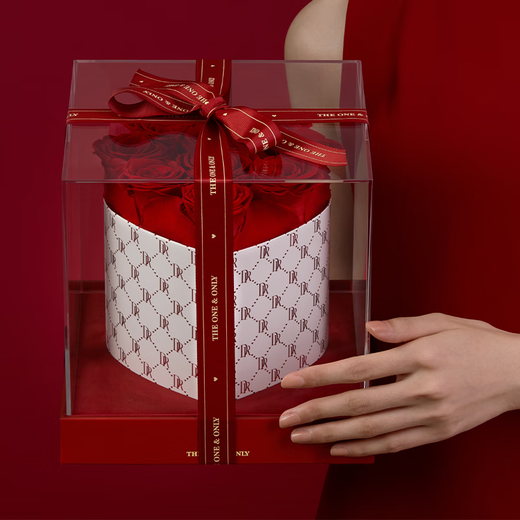 DR Everlasting Rose Gift Box Holiday Gift Wedding Ornament Birthday Anniversary Gift Rose Vow