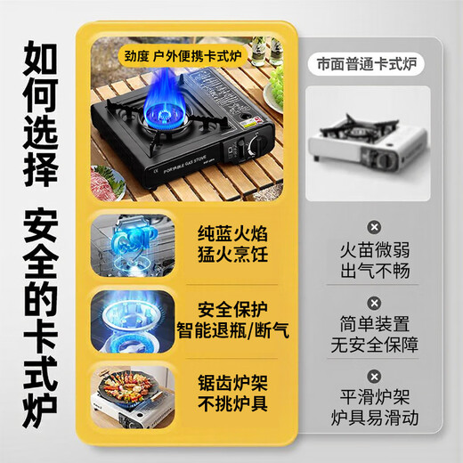 Stiffness Cassette Stove Outdoor Stove Explosion-proof Cassette Stove Gas Stove Portable Camping Gas Cassette Pool Stove