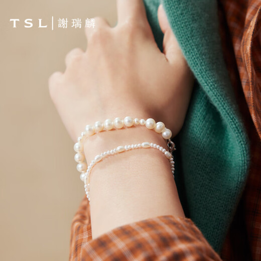 谢瑞麟（TSL）520礼物珍珠手链女款时尚925银扣手饰生日礼物BE685-BE686礼物 BE686-蛋型珍珠