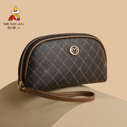 Vogelscheuchen-Tasche Frauenbag 2025 Neue Kupplungsfrauen können mit großer Kapazität Coin Wallet-Geburtstagsgeschenk für Mädchen dunkelbraun setzen