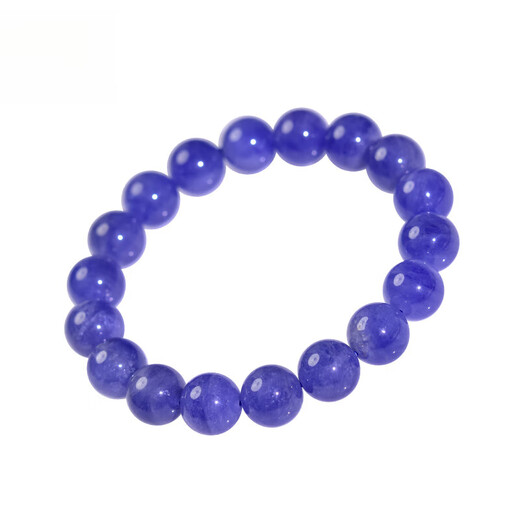 DRJEFUN Tanzanite Bracelet for Women and Men, Crystal Agate, Jadeite, Blue Gemstone Scattered Beads, Niche Colorful Treasure Bracelet, Collectible Approximately 4.5mm (Three Circles)