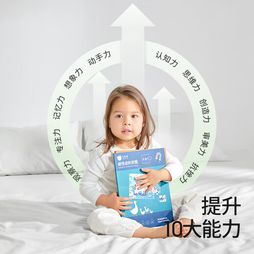 贝肽斯婴儿玩具宝宝益智拼图婴幼儿童0-3岁分阶培养动脑思维磁性拼图 欢聚周末+恐龙时代 【1-3岁+全面款】