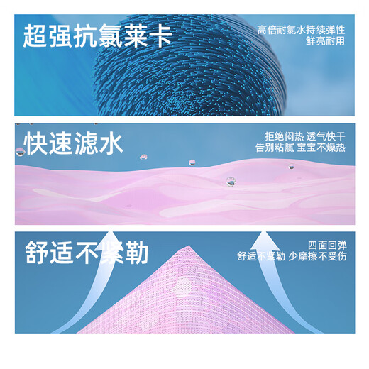 WATERTIME children's swimsuit girls short-sleeved one-piece boxer sun protection middle and large children 2025 new girls swimwear Qimengzi 120 120cm-130cm/18-22KG