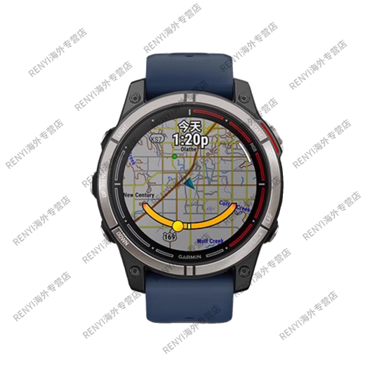 Garmin (GARMIN) quatix7Pro sailing watch sailing fishing outdoor sports running swimming mountaineering watch quatix 7 Pro blue strap titanium alloy watch