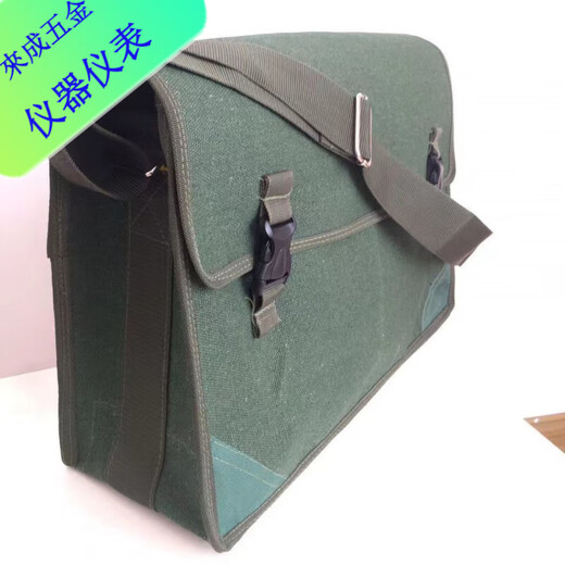 Shantou Lincun construction site tool bag thickened canvas wear-resistant large repair hardware tool satchel water and electricity canvas bag thickened and strong upgraded extra thick extra large green buckle 50 points 20 points 35