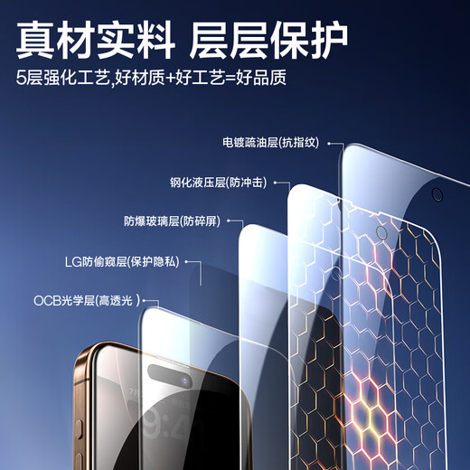 Flash Magic [Real Machine Opening Module] Applicable to Apple 16ProMax Anti-Peeling Tempered Film iPhone 16Pro Mobile Film Plus Anti-Peeling Full Coverage Explosion-proof Anti-Fingerprint Protection Film 2 Set [No Black Edges and No Screen Blocking 25 Ultra-Clear Anti-Peeling Film] iPhone 16Pro