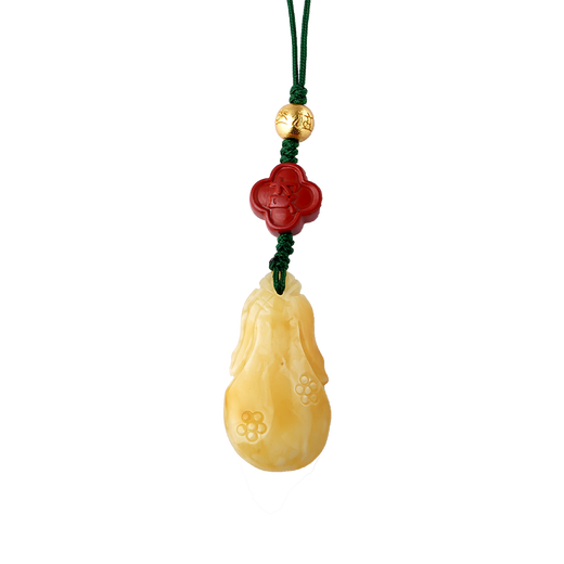 Potala Palace beeswax cinnabar pendant bag keychain pendant lanyard pendant personalized creative amber small accessories mobile phone chain beeswax cinnabar pendant