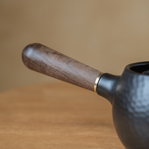 Nanji ceramic teapot electric ceramic stove household living room small tea stove pot tea old white tea Pu'er tea set hammer pattern side handle kettle 700ml + square electric ceramic stove 900w