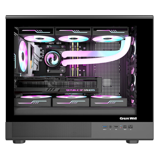 长城（Great Wall）魅影M2 PRO黑色电脑机箱（隐藏式金属面板/玻璃侧板/360水冷/12风扇位/双塔热管/宽体/支持5090）