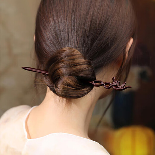 Dingjing hairpin ancient style hairpin comb women's sandalwood comb gift box birthday gift for girls to give to girlfriends high-end niche practical TY113 sandalwood comb + hairpin - with gift box gift bag