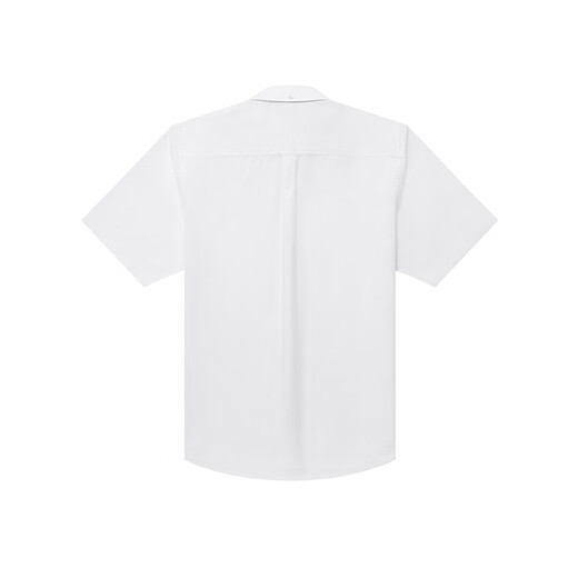 HazZYS Men's Clothing 2025 Summer New Casual Puppy Logo Oxford Spun Loose Short Sleeve Shirt Men's ATCZK1CBX99 White WT L (175/96A 48)
