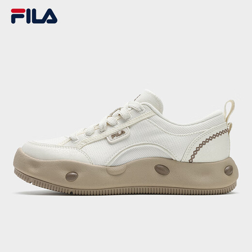 FILA official women's shoes COOKIES retro canvas shoes 2025 summer new cookie shoes sports and casual shoes tofu white-TF 38