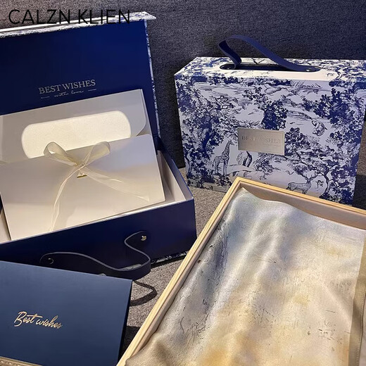 Calznklien silk scarf for women 100% mulberry silk small square scarf 2025 practical high-end birthday gift for mother elder leader [oil painting princess] light luxury high-end gift box