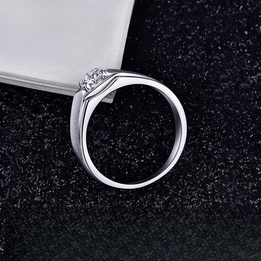 Guanpu Pavilion Fat Donglai same style men's platinum ring diamond ring moissanite 1 carat eight hearts and eight arrows D color ring custom engraving men's diamond ring moissanite D0.50ct 50 points diamond No. 14