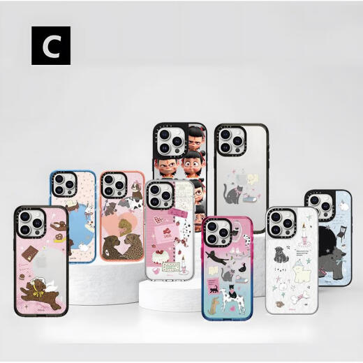 念立岸华强北C家适用iPhone苹果16promax手机壳16plus/16pro潮牌15可爱1413卡通12联名Roria新款联名小狗 CASETiFY黑框透明-CS#12041 iPhone16P