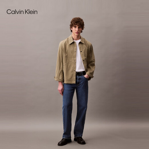 Calvin Kleinjeans [Réplica de la serie 90] 25 Men y mujeres de primavera y verano Mismo modelo CK Jeans rectos RETRO 4RB701G U1W-Denim Light Blue 31