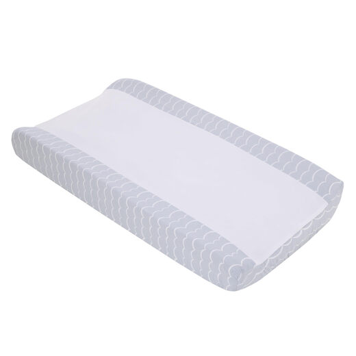 Nojo ozean hellblau und weiß welldruck plüsch contour windel flip pad abhülle