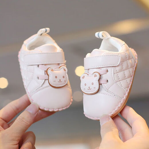 G. DUCKKIDS baby toddlers spring and autumn style soft sole newborn sewing shoes for boys' shoes cute Velcro girls' shoes C23 single shoes beige size 10.5cm 14