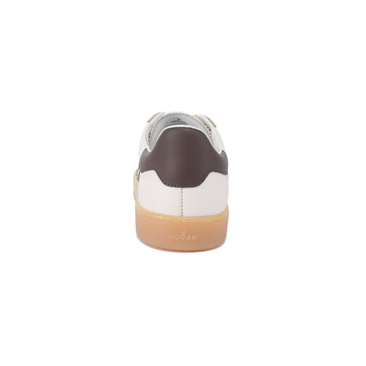 HOGAN25春夏新品 男士Cool系列皮革德训鞋系带运动休闲鞋 HXM6470FB60 QDA739M 象牙色多色H字母 39 /品牌原码 5