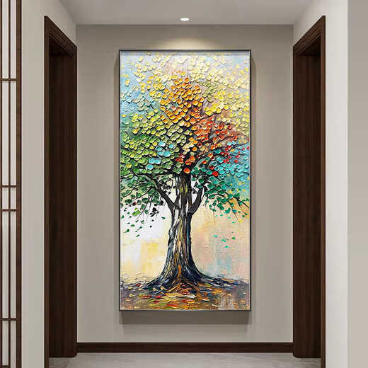 Shunjixiangli arbre arbre entrée peinture décorative version verticale moderne couloir luxueux moderne et allée peinture de peinture de salon atmosphérique haut de gamme peinture murale JD13691 80 * 160.