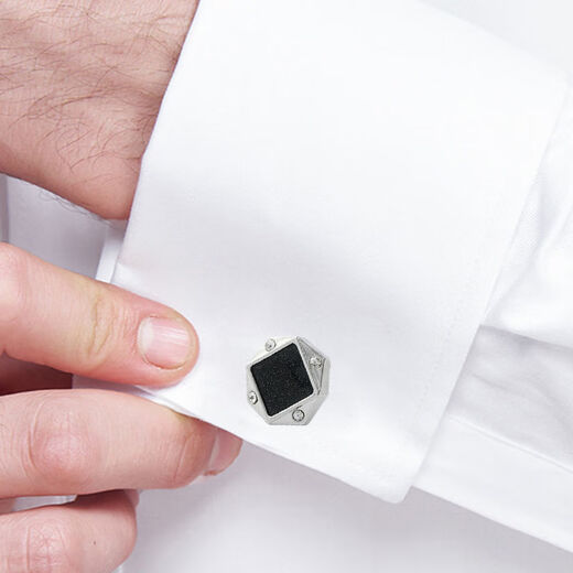 Meifuren French cufflinks men's British style suit shirt cufflinks high-grade crystal diamond shirt button cufflinks gold crystal (pair) 1 piece