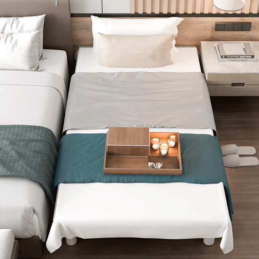 Haolu Export Japaner Klappbett Haushalt Einzelbett Büro Mittagessen Break Bett Hotel Verstärkte Mittagspause Extra Bett blau grau [5 cm Latexpolster] Breite 90* Länge 200 cm