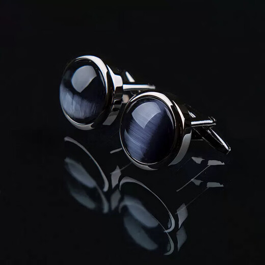 T&Twenties cat's eye cufflinks, French shirt cuff nails, men's cuff nails, business cufflinks, French button gift box, K102 smooth