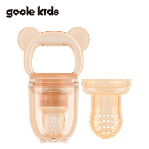 Goole kids baby bite bag baby eating fruit artifact oral period teether soothing fruit and vegetable food supplement silicone bite music