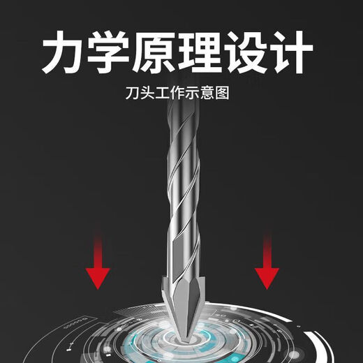 Delixi tilted head eccentric drill bit concrete cement wall glass full tile dry drill bit high hardness hand electric drill bit 6mm 2 pack