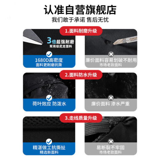 Huili backpack men's casual computer bag splashproof travel backpack business student junior high school student high school student college student school student school student school student black [upgrade enlarged version]