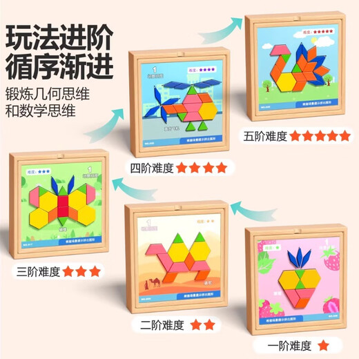 Schwimmendes dreidimensionales Puzzle-Puzzle 3 bis 6 Jahre altes Puzzle Tangram Magnetische geometrische Bausteine ​​Kinder Jungen und Mädchen 1. Juni Geschenk Magnetischer Tangram [78 Stücke]