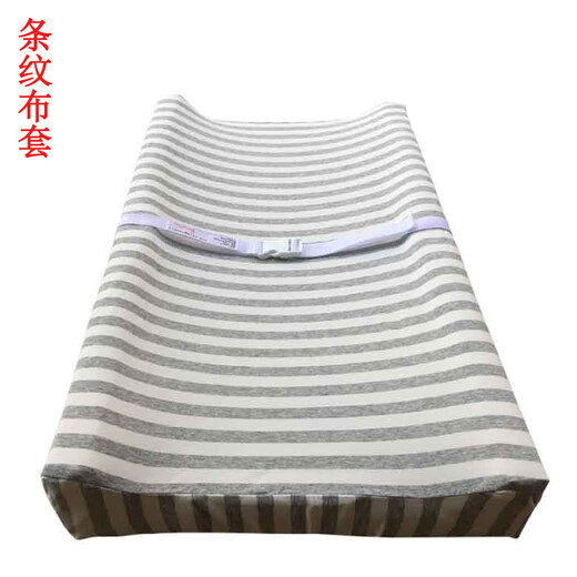 CLCEY baby changing pad table touching massage table baby changing pad diaper table waterproof diaper pad new nursing pad white cloth pad + striped cloth cover can be suspended 1 piece 80x45cm