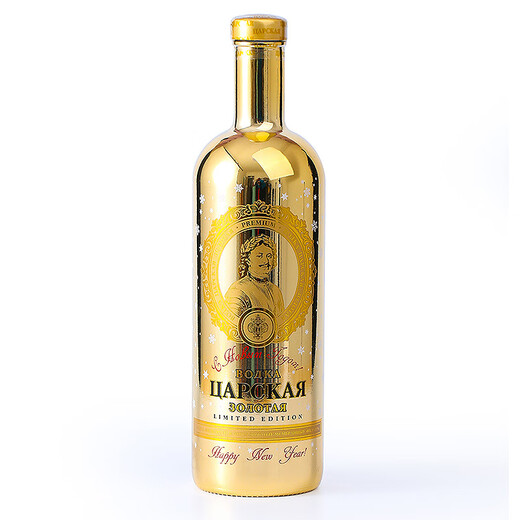 沙皇【超市洋酒】沙皇伏特加礼盒装 俄罗斯Russia原瓶进口洋酒 全金1000ml*1瓶