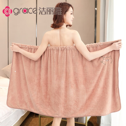 Les serviettes de bain de course du village de Shantoulin pour les femmes peuvent porter et envelopper des serviettes pour que les adultes prennent un bain pour une utilisation à la maison que les grosses jupes de bain à séchage rapide absorbantes pour le corps long. Poudre de cigarette de porc à la peau plavine recommandée 14079 cm