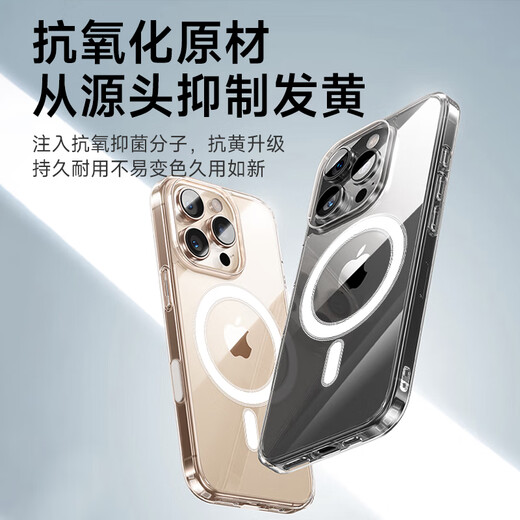 Koolife eignet sich für [mit Kamera-Schaltflächen] Apple iPhone 16 Promax Mobile Hülle Schutzfall Magsafe Magnetisches Ladung Anti-Fall einfache transparente Fotokapazitätschlüssel Vollpackung Paket