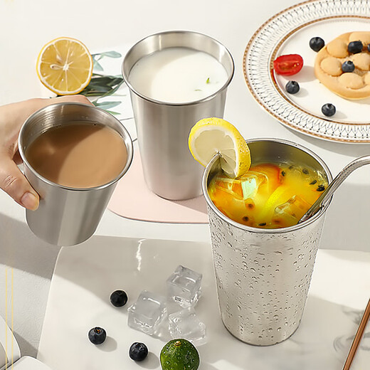Maxcook 304 stainless steel water cup, beer cup, anti-fall juice cup, cold drink cup, tea cup, 500ml MCB3758