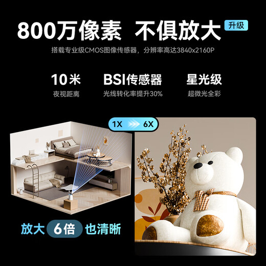 
Huawei Smart Select Hongmeng Smart Select Puffin 8 million camera surveillance home phone remote 360 ​​degrees without dead angles with night vision panoramic view of home indoor wireless baby mother and baby care 3s4K