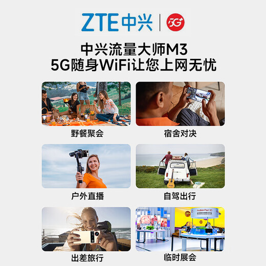ZTE 5G portátil wifi tarjeta de red inalámbrica sin tarjeta móvil M3 tráfico maestro tráfico general nacional ilimitado 2025 nuevo punto de acceso de enrutador portátil auténtico oficial