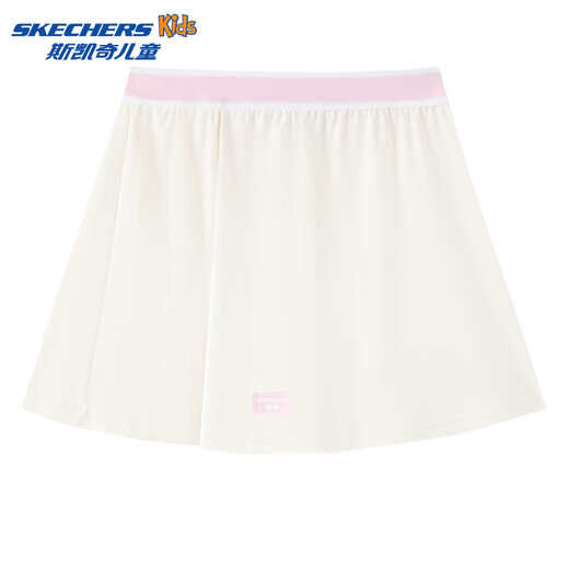 Skechers children's quick-drying skirt colorful casual series skirt L225G035 marshmallow white/0074 150
