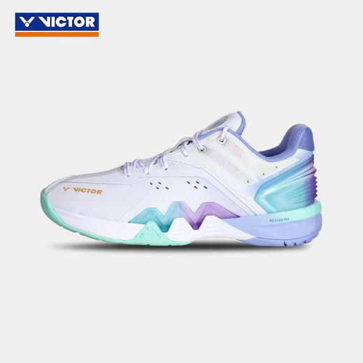 VICTOR's new victory badminton shoes are non-slip, wear-resistant and stable 8500 8500NL AT distilled white/blue purple 41 (265mm)