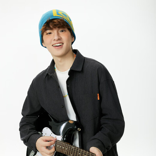 MINISO long-sleeved shirt men's corduroy autumn trend versatile breathable shirt simple style loose casual jacket men's coffee color (blank) XL 180 (weight 140-160Jin Jin is equal to about 0.5 kg)