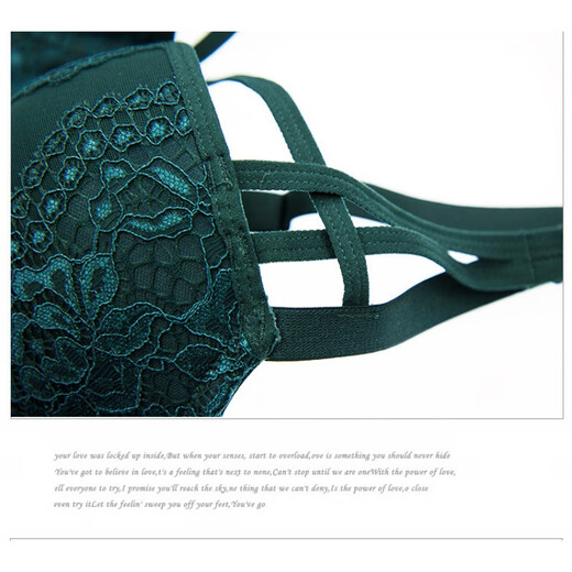 Ancient and modern (GUJIN) French three-breasted European and American new lace women's bra set sexy push-up underwear bra black 70A