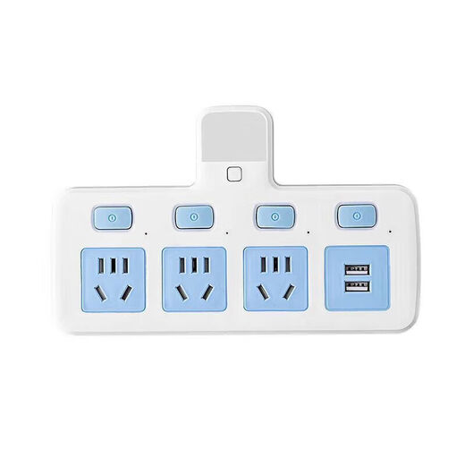 Bull Bull King socket plug converter socket USB independent switch one turn multi-hole household plug strip wireless branch non-Bull upgraded side plug one turn four with light 17