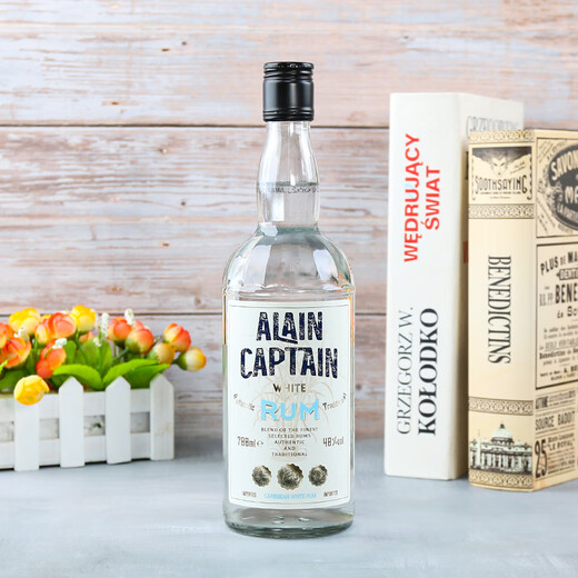 阿兰船长（Alain Captain）【原瓶进口】圣特立尼达和多巴哥朗姆酒洋酒调酒基酒 阿兰船长白朗姆酒 700mL
